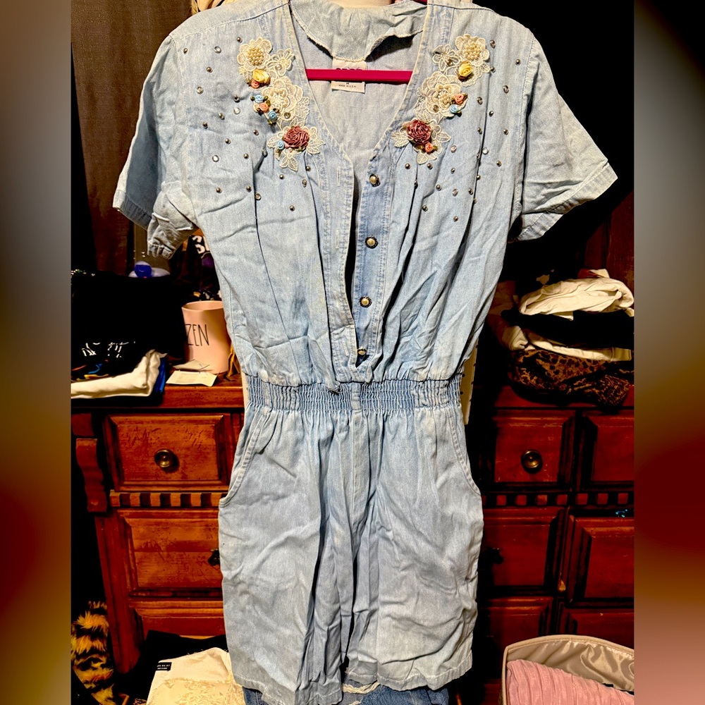 Vintage SPOTLIGHT Denim Romper